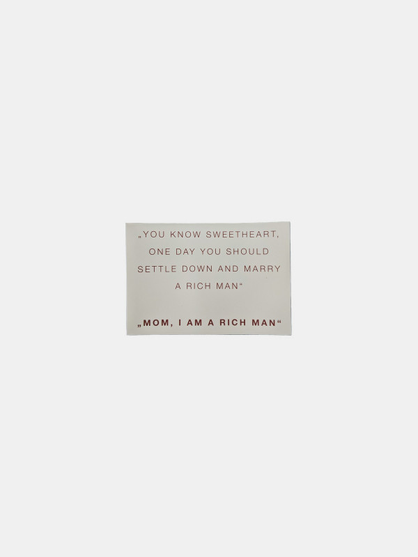 Sticker - Rich Man Statement