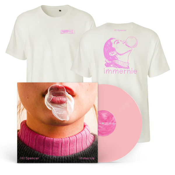 Bundle - Vinyl + Shirt - immernie (light rosé) - HANDSIGNIERT
