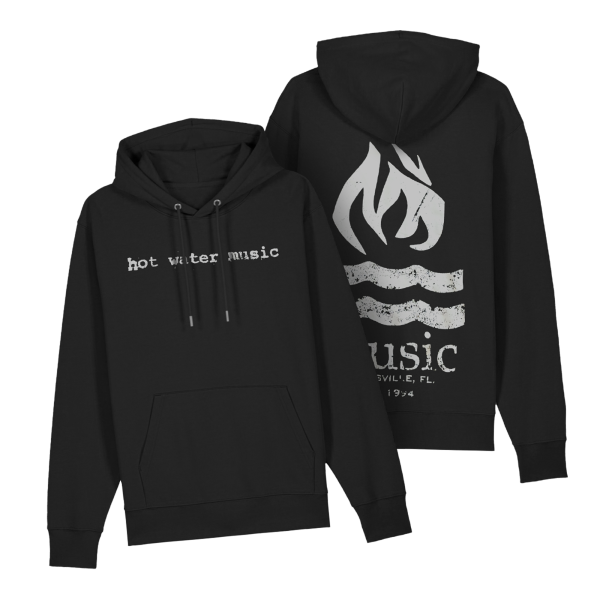 Hoodie - Distressed, black