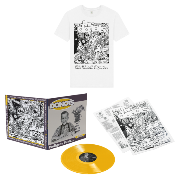 Vinyl - Pedigree Punk (Re-Release / gelb) + T-Shirt weiss - HANDSIGNIERT
