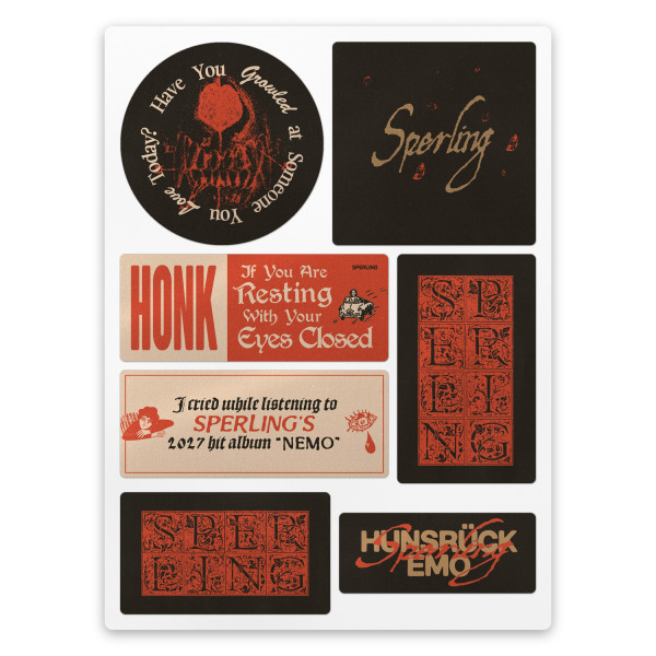 Sperling - Stickerbogen - Hunsrück Emo