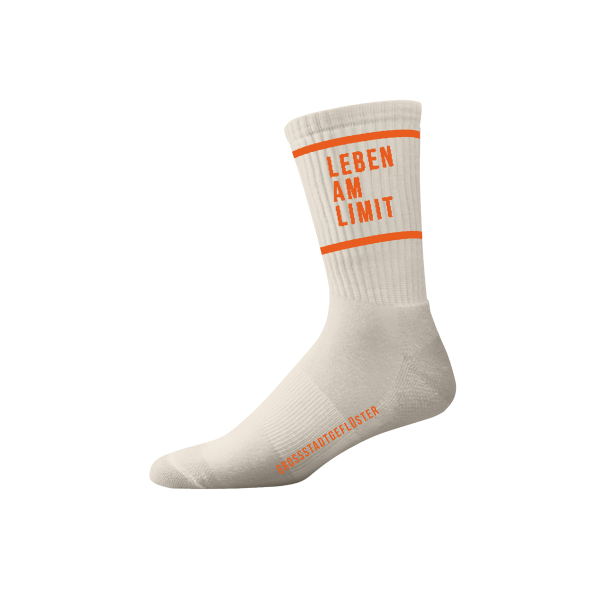 Tennissocken - Leben am Limit - Jubiläums Edition, weiß/orange