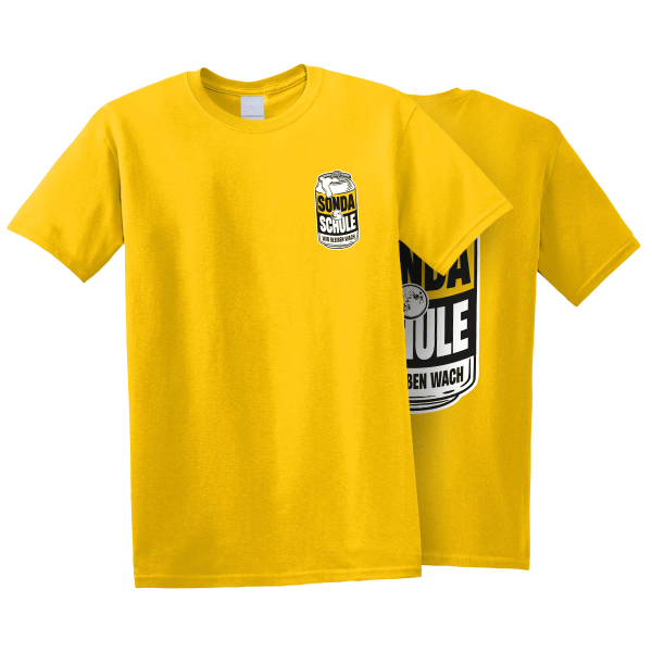 T-Shirt - Bier "WIR BLEIBEN WACH", gelb