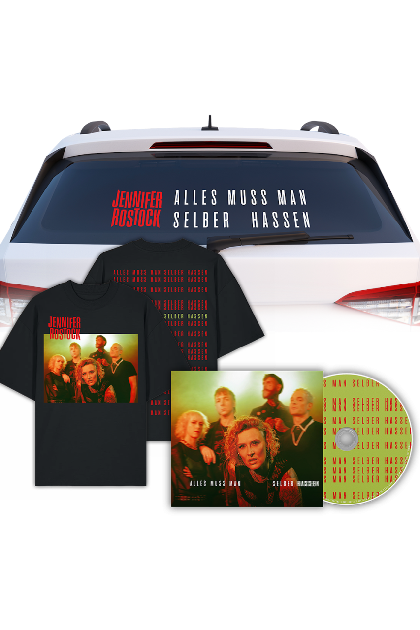 Bundle: CD (Digisleeve) + T-Shirt + Heckscheibenaufkleber - "ALLES MUSS MAN SELBER HASSEN"