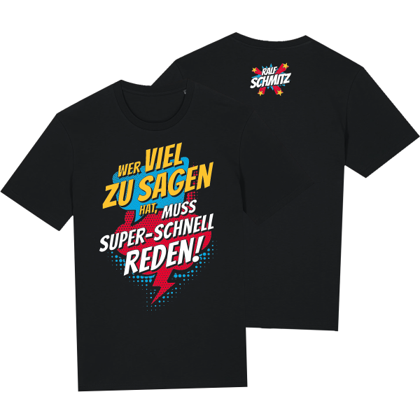 T-Shirt - Viel Sagen, schwarz
