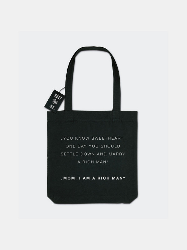I Am A Rich Man Statement Tote Bag
