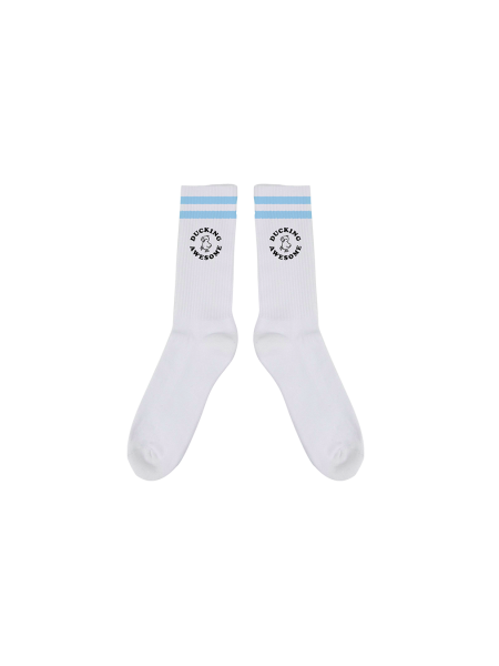 Kids Socken - Ducking Awesome, weiss