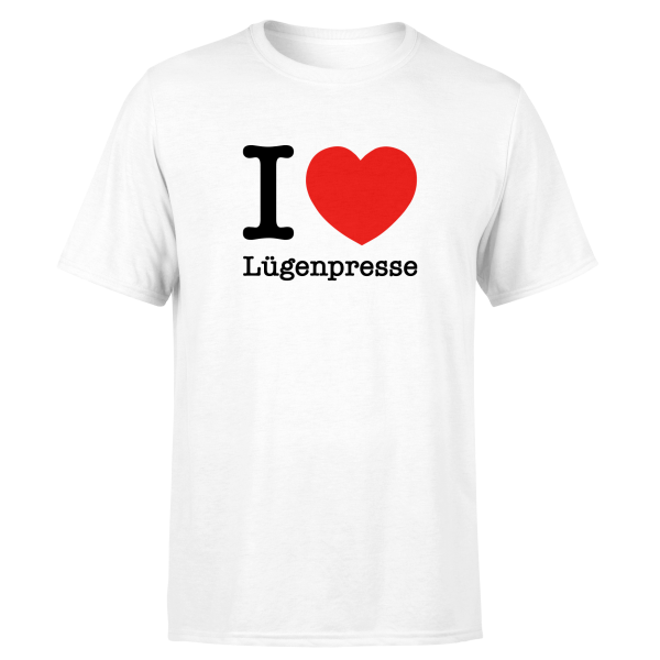 T-Shirt - Lügenpresse, weiss
