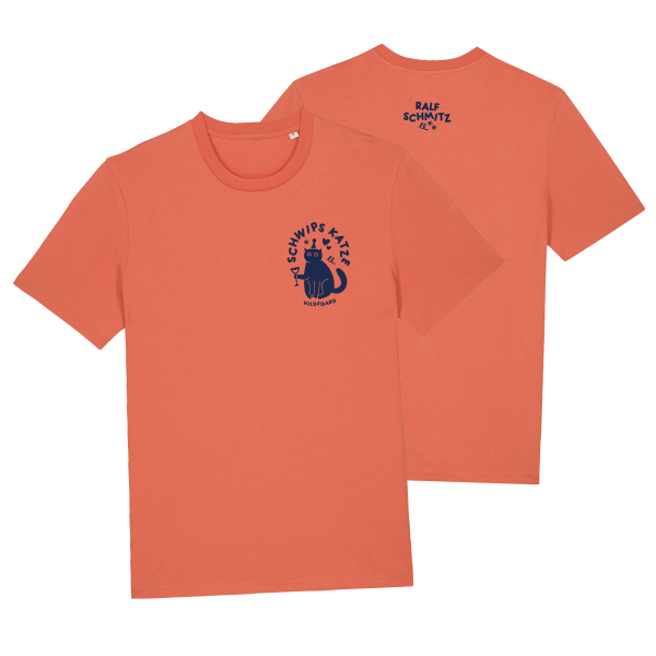 T-Shirt - Schwipskatze, orange-rot