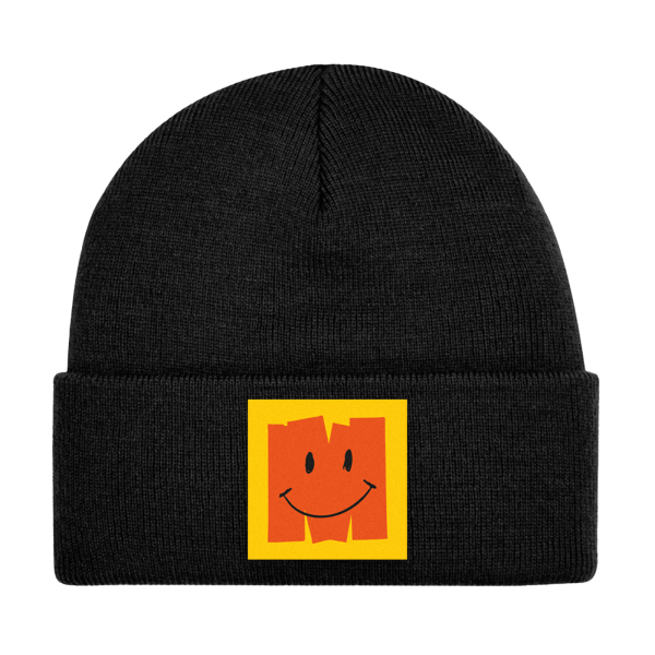 Beanie - Smiley, schwarz