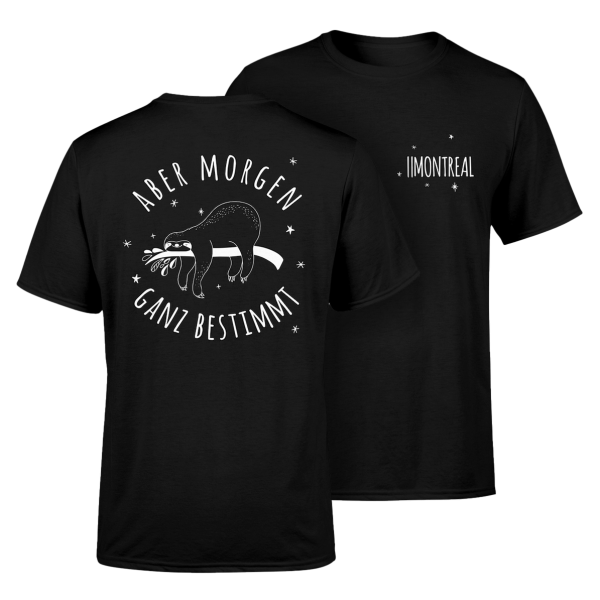 T-Shirt - Faultier, schwarz