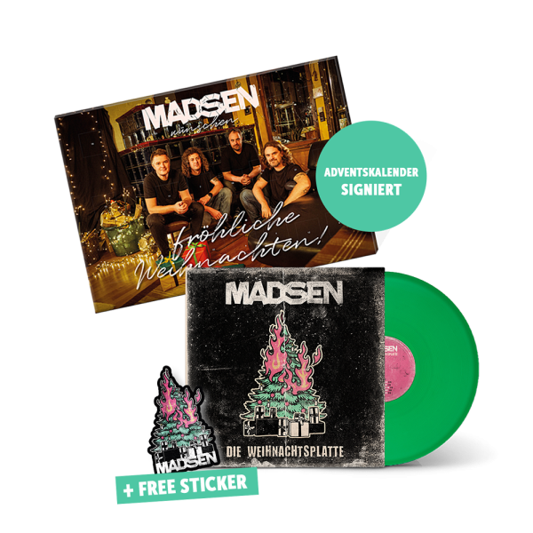 Bundle - LP (transparent grün) + Adventskalender - Die Weihnachtsplatte - handsigniert