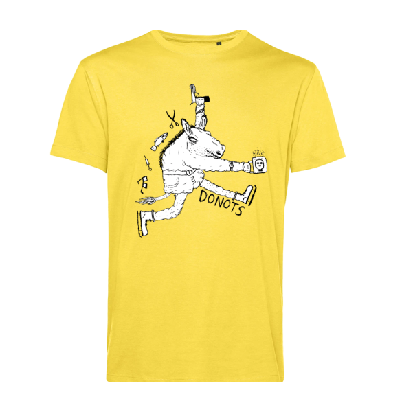 Donots T-Shirt - Schlittschuhpferd, gelb