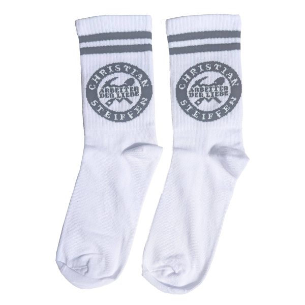 Socken - Arbeiter der Liebe, weiss
