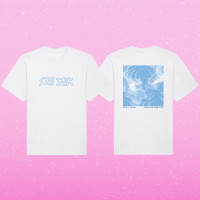 Oversized-Shirt - Blue Angel, white
