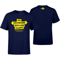 Männer Shirt - Ich distanziere mich von allem, navy