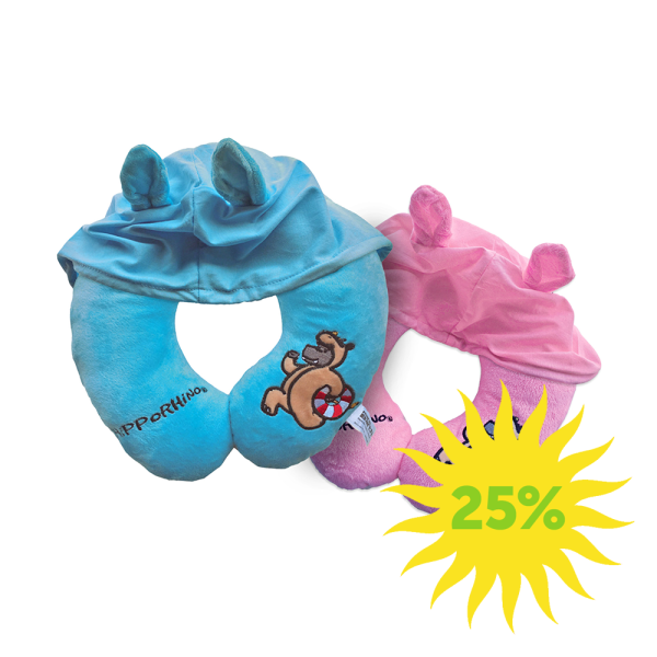 Nackenkissen mit Kapuze - Hipporhino