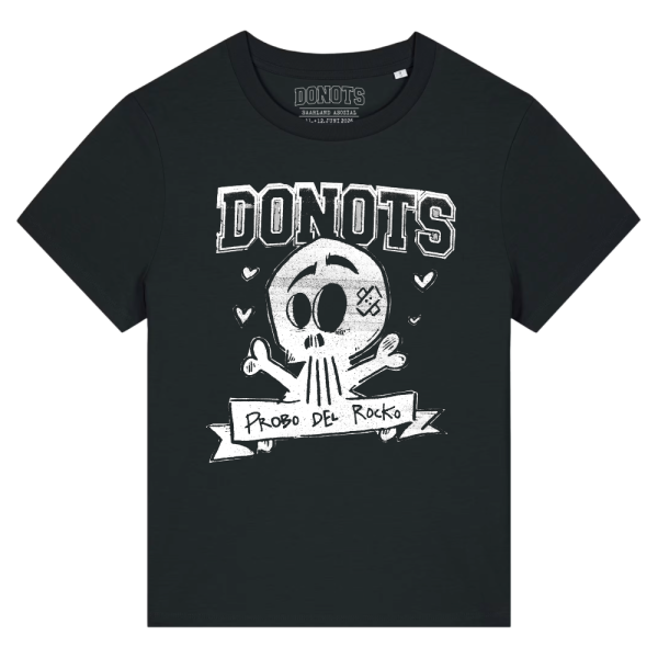 Donots Girlie T-Shirt - Probo del Rocko, schwarz