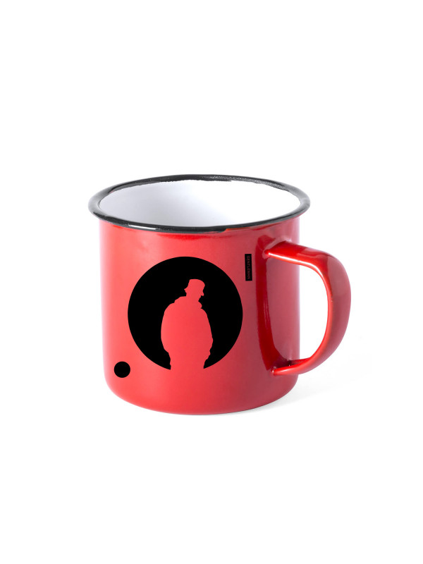 Emailletasse - Silhouette Vintage, rot
