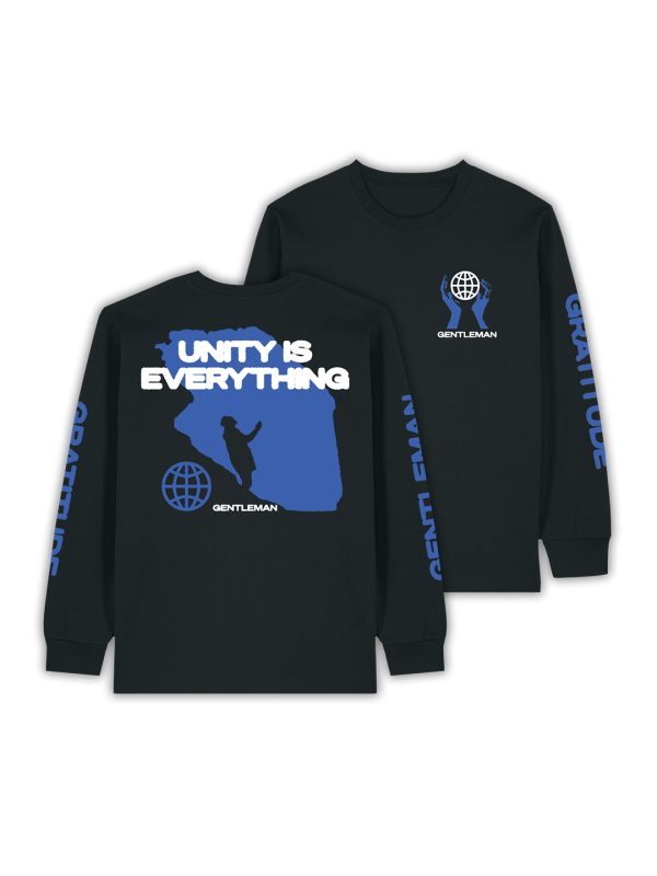 Oversized Longsleeve - GRATITUDE, black