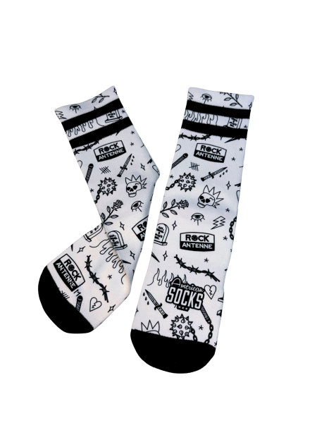 American Socks x ROCK ANTENNE - Limited Edition Signature Socks, weiß