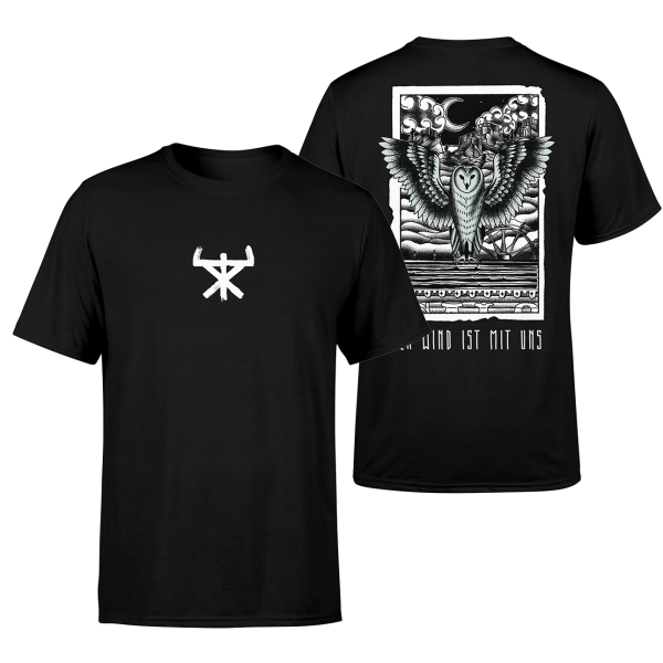 Teluxe - T-Shirt - Eule, schwarz