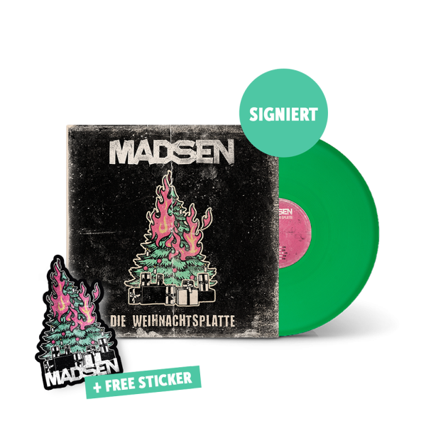 LP (transparent grün) - Die Weihnachtsplatte - handsigniert