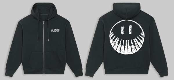 Hoodie - Piano Smiley, schwarz