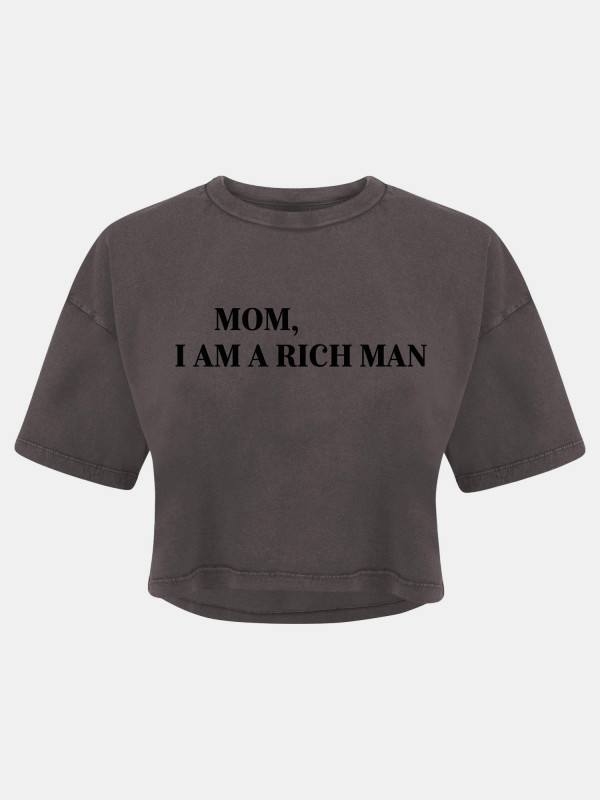 I Am A Rich Man Cropped Shirt