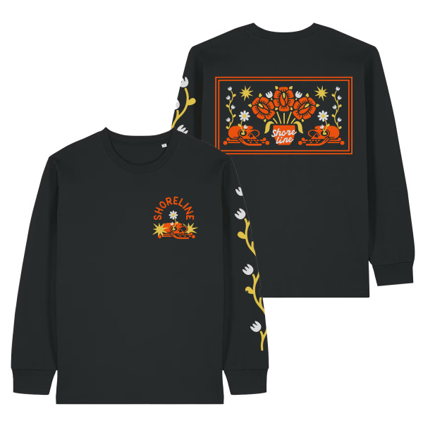 Shoreline - Longsleeve - Skull, schwarz