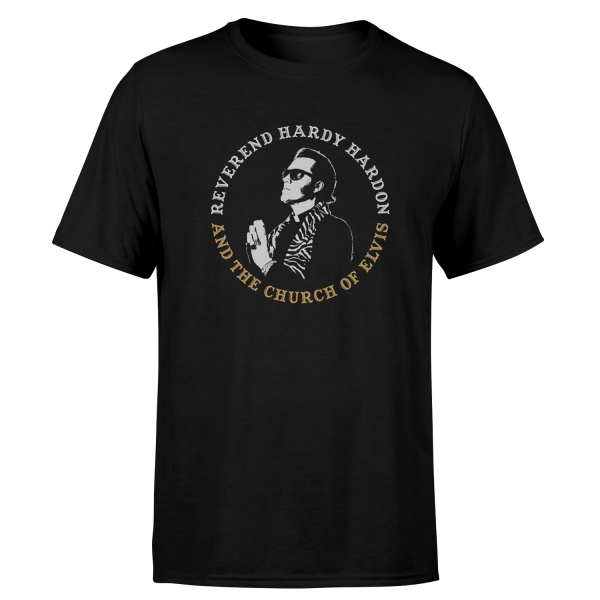 T-Shirt - Reverend Hardy Hardon and the Church of Elvis, black
