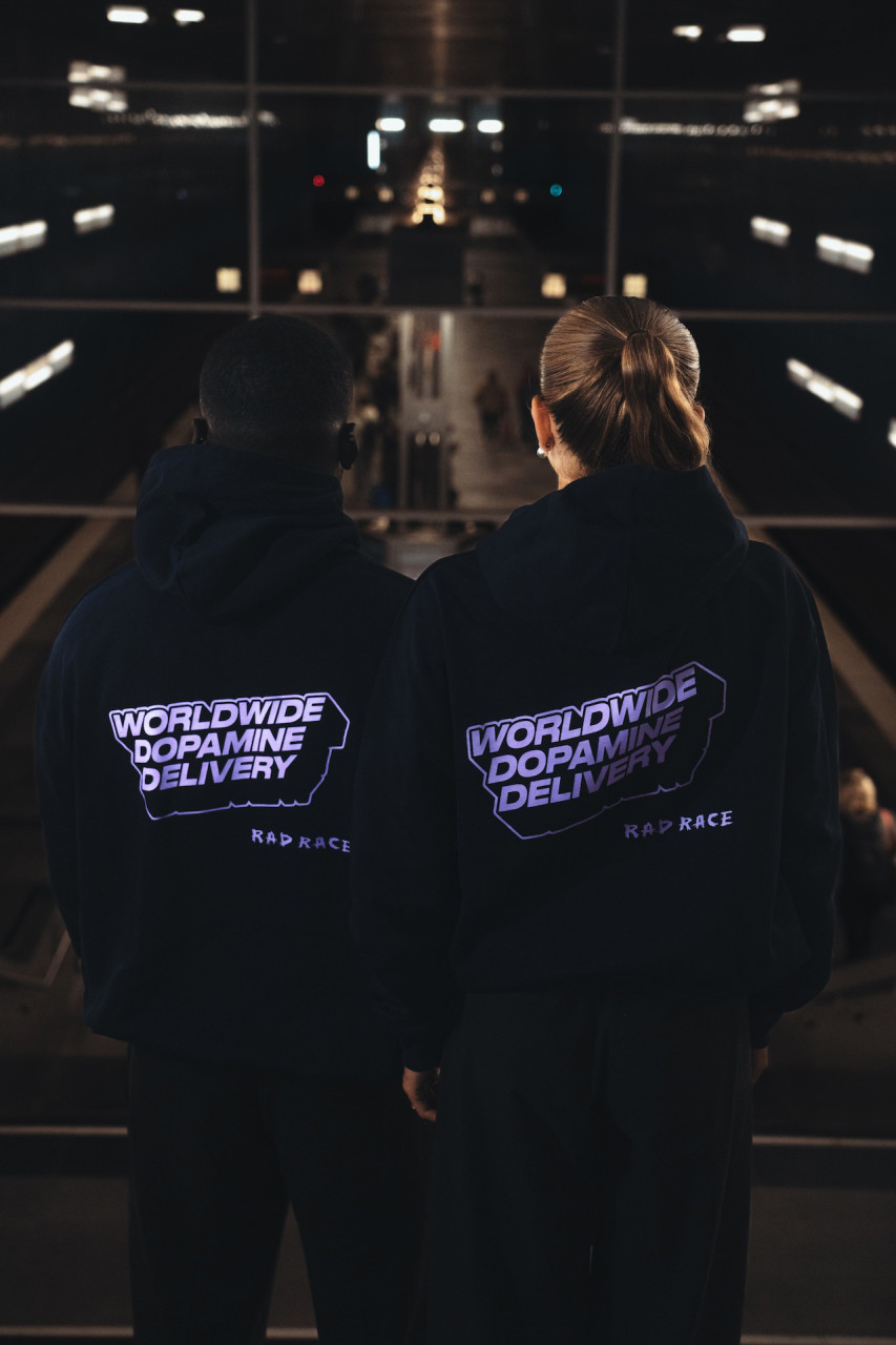 RAD RACE - Dopamine Delivery Oversized-Hoodie, navy