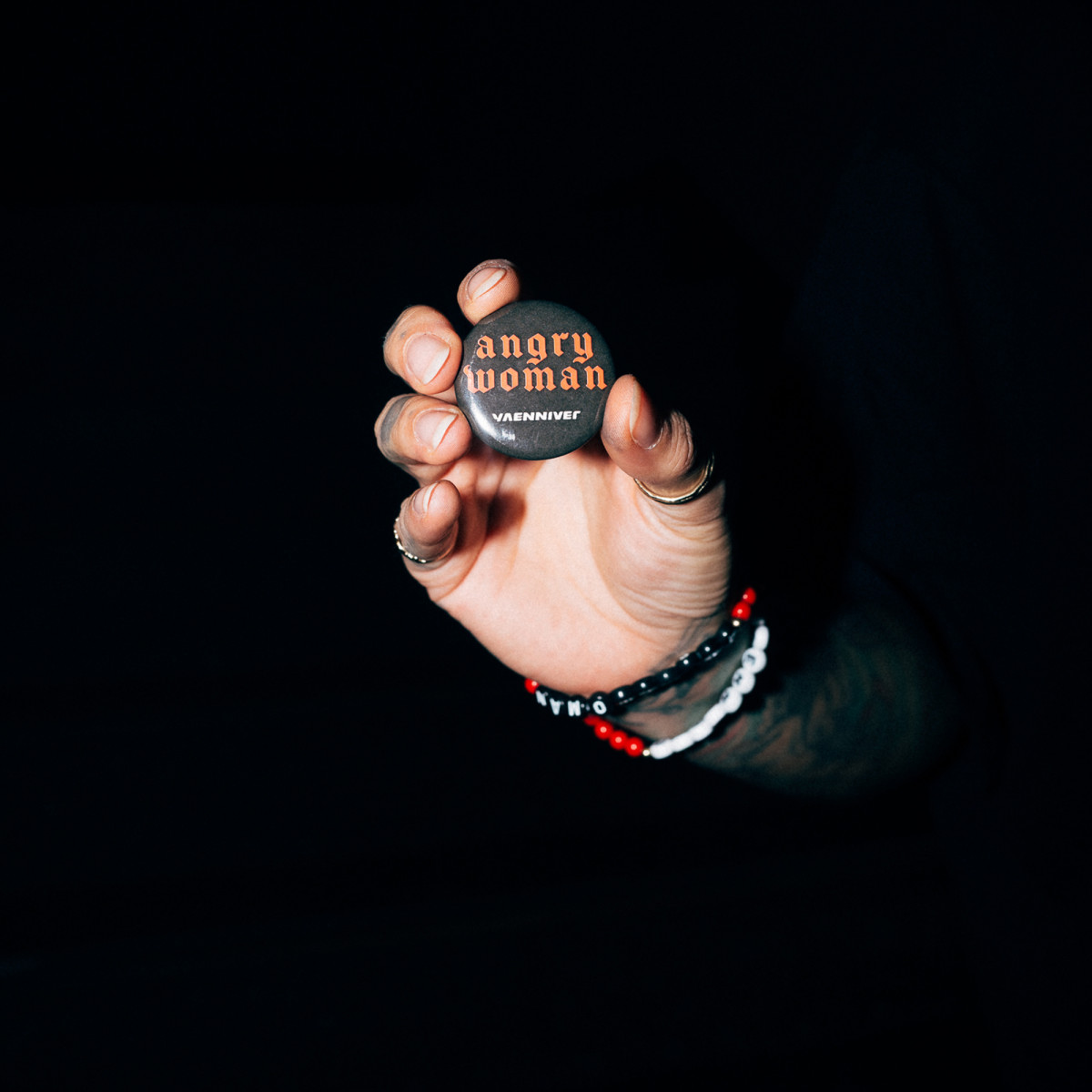 Button - "angry woman"