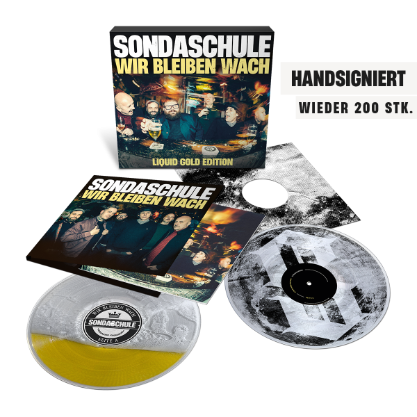 2LP: "Liquid Gold“ Edition - "WIR BLEIBEN WACH" - streng limitiert - handsigniert