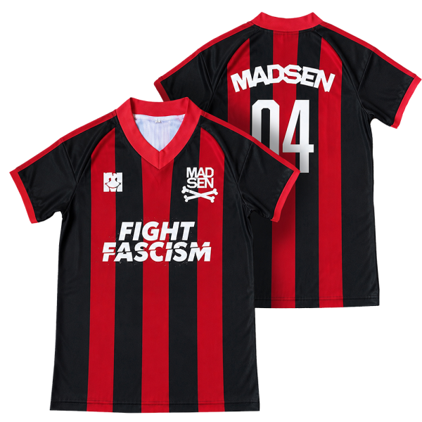 Custom Trikot - Fight Facism, schwarz-rot