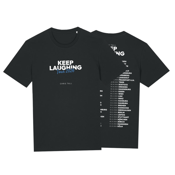 Tourshirt - Keep Laughing 2026, schwarz