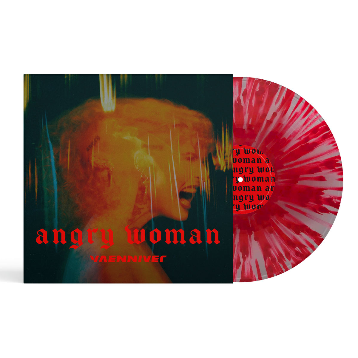 LP (splatter) - "ANGRY WOMAN" - handsigniert
