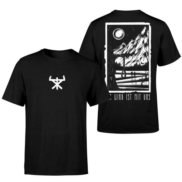 Teluxe - T-Shirt - Der Wind ist mit uns, schwarz