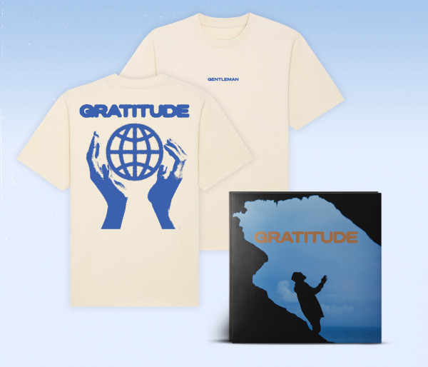 Bundle: CD - GRATITUDE + Oversized T-Shirt, natural raw - handsigniert