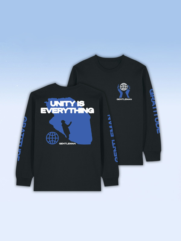 Oversized Longsleeve - GRATITUDE, black