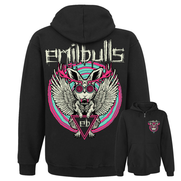 Zip-Hoodie - Wolpertinger, schwarz