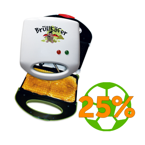 Waffeleisen - Brüllkäfer (mit 3D-Logo Backform)