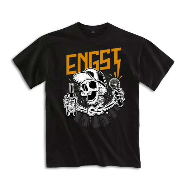 T-Shirt - Skelett, schwarz