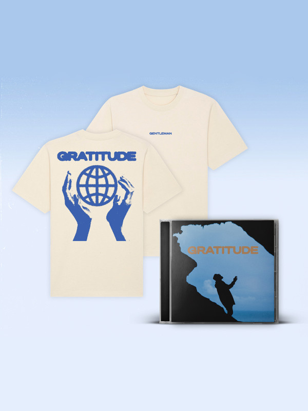 Bundle: CD - GRATITUDE + Oversized T-Shirt, natural raw - handsigniert