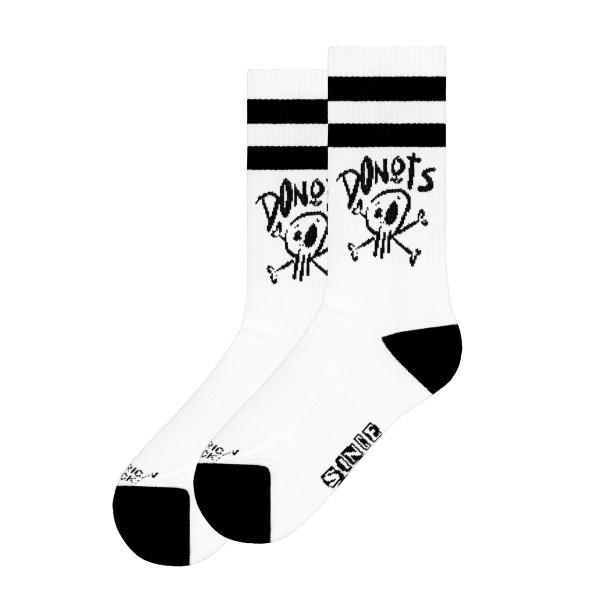DONOTS x AMERICAN SOCKS - limited Edition - Totenkopf, weiß (OS 36-46)