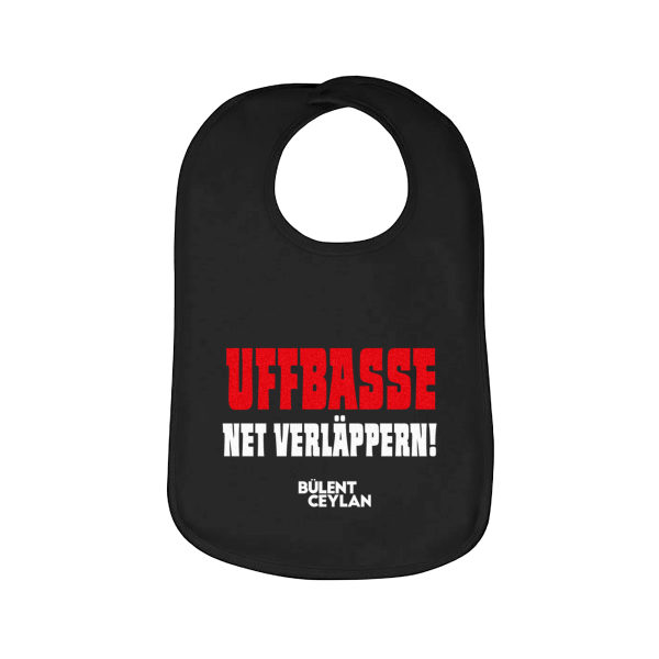 Lätzchen - Uffbasse, Net Verläppern!, schwarz