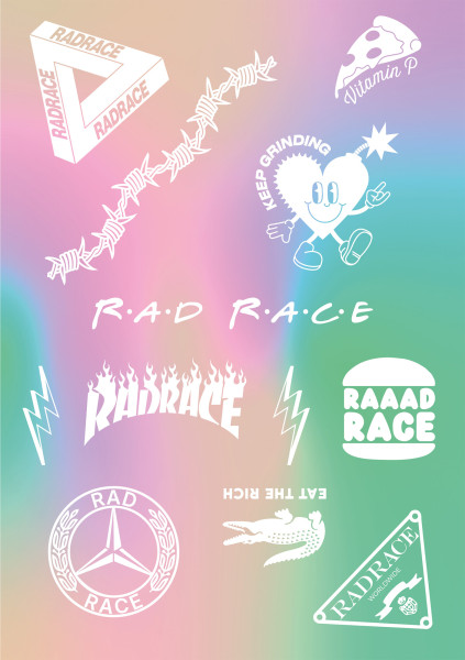 RAD RACE - Sticker Set 2025, weiss RAD RACE - Sticker Set 2025, weiss