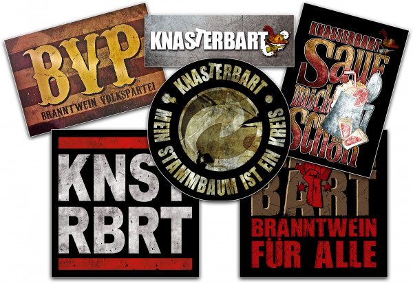 6er Aufkleber-Set - Knasterbart