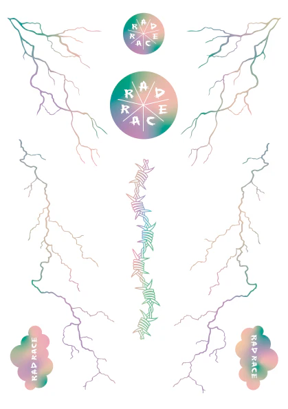 RAD RACE - Sticker Set - Blitze