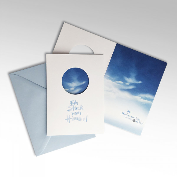 Klappkarte - Himmel zum Verschicken